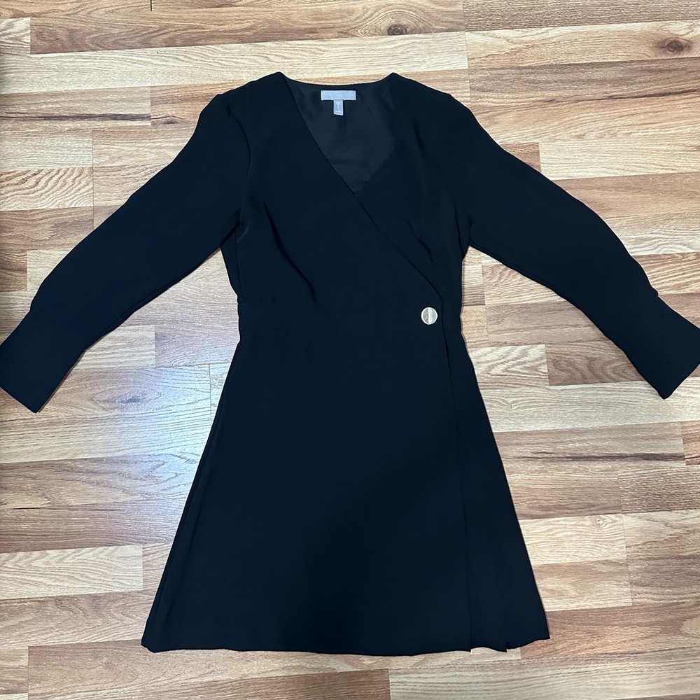 H&M black dress golden touches